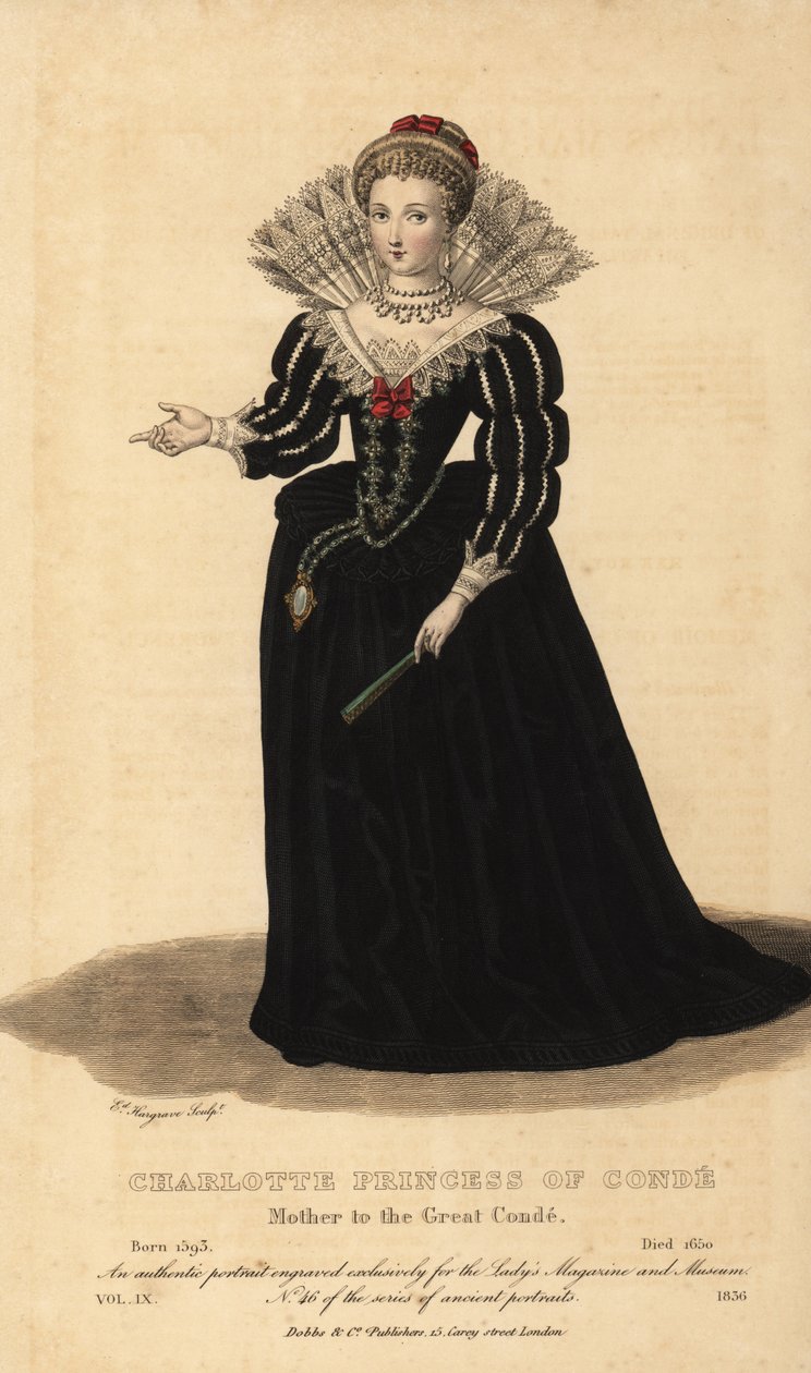 شارلوت مارغريت دي مونتمورنسي ، أميرة كوندي ، والدة الكوندي العظيم ، 1593-1650 بواسطة غير معروف