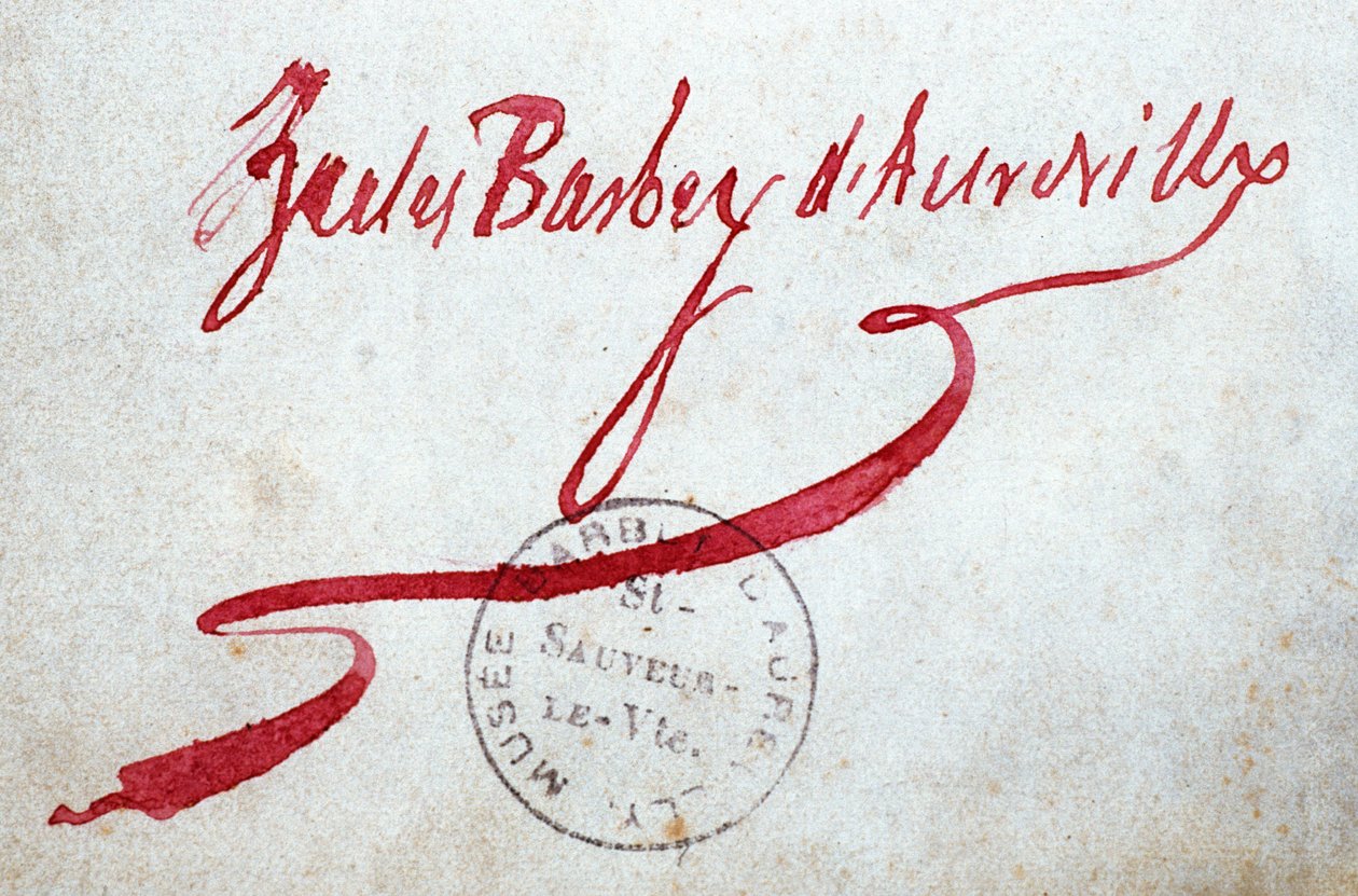 القناة N * 087 ، Musee de St Sauveur le Viscount ، توقيع Jules Barbey dAurevilly (1808-1889) بواسطة غير معروف