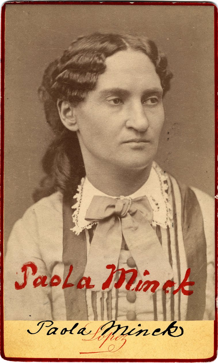 كومونة باريس: صورة لباول مينك (1839-1901) امرأة من رسائل ، صحافية ، فرانك ماكون (فرانك ماكون) ، اشتراكي ونسوي ، 1871. Dim. 10،3X6،3 سم بواسطة غير معروف