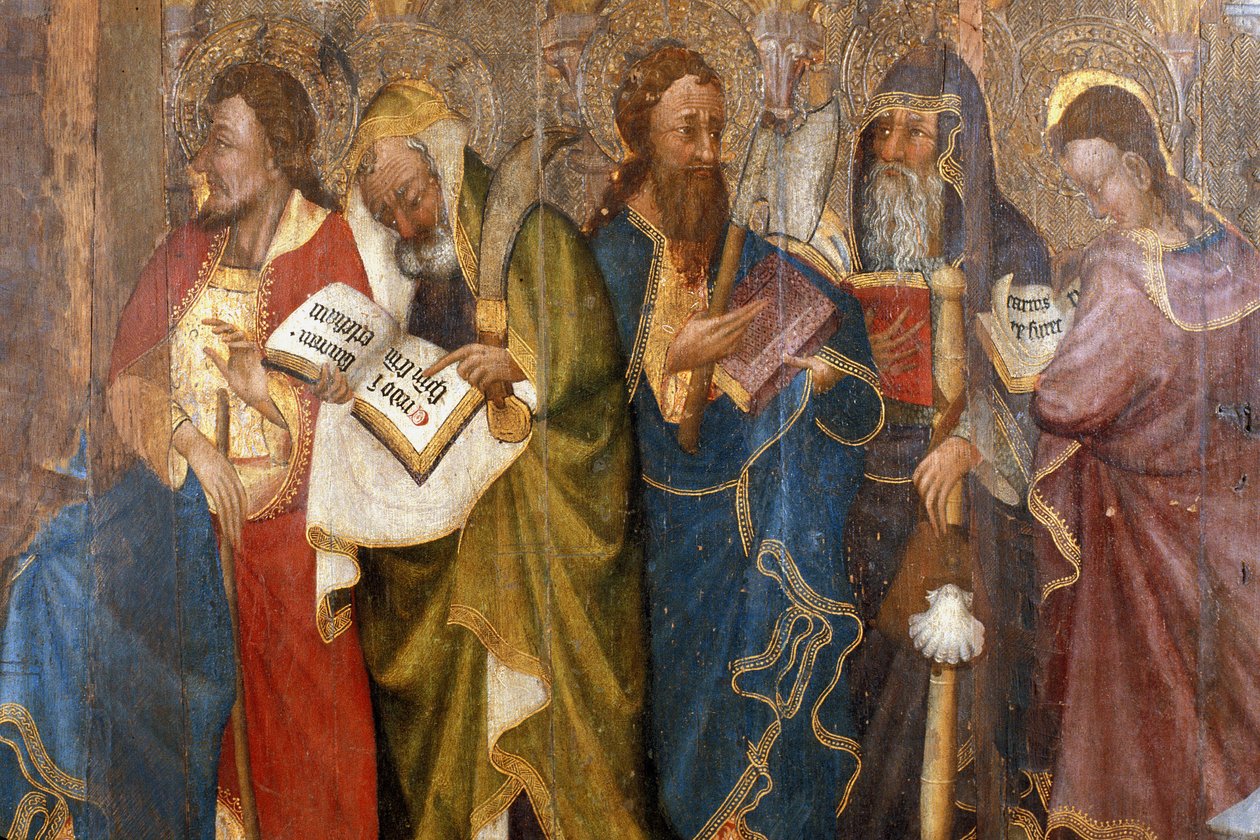 Picardie 083 - Laon Musee - "" The Apotres "- Master of Hours of Rohan - لوحة زيتية على خشب البلوط من القرن الخامس عشر بواسطة غير معروف