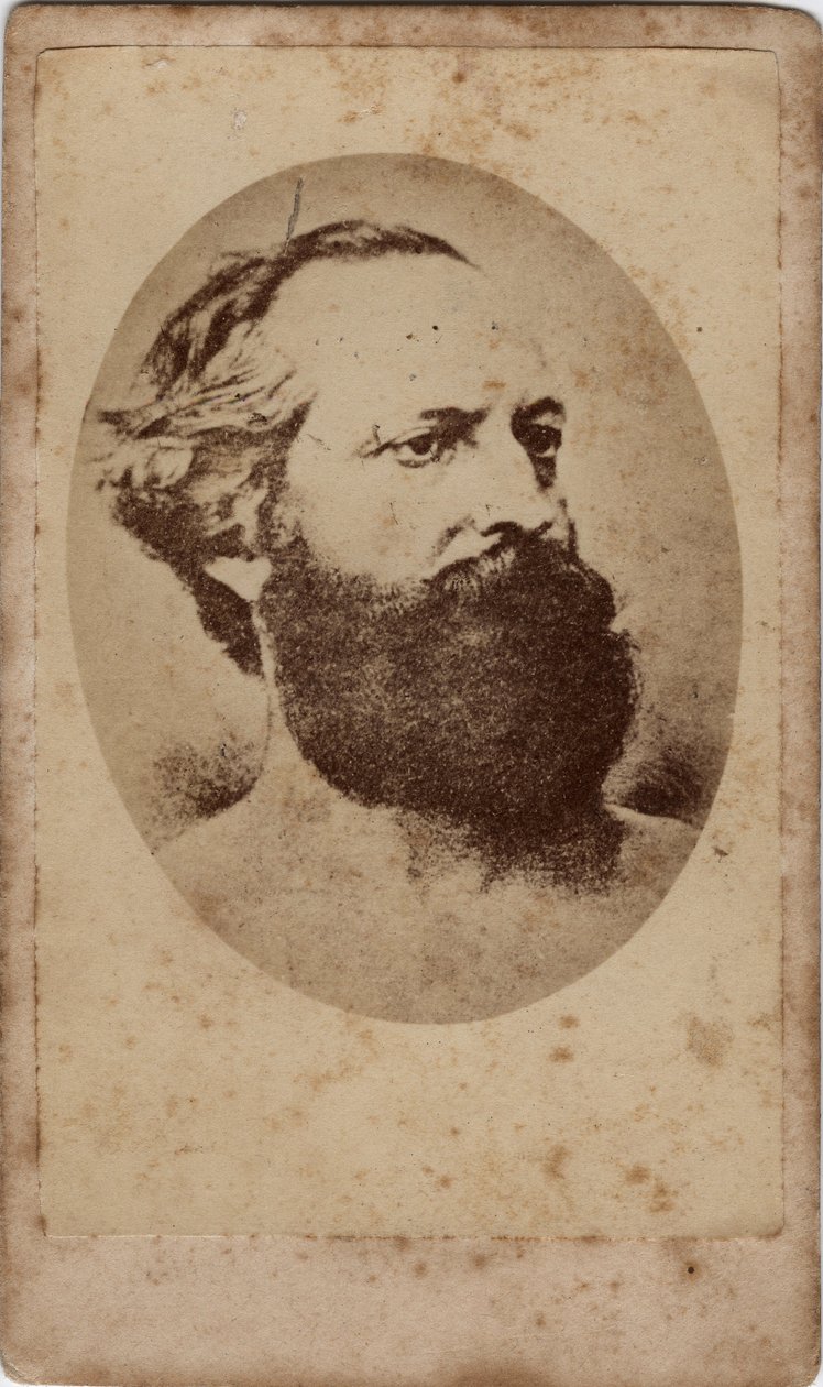 صورة لفيليس أورسيني (1819-1858) ، ثوري ووطني إيطالي شارك في Risorgimento. طباعة القرن التاسع عشر على ورق مقوى. 6x10 سم بواسطة غير معروف