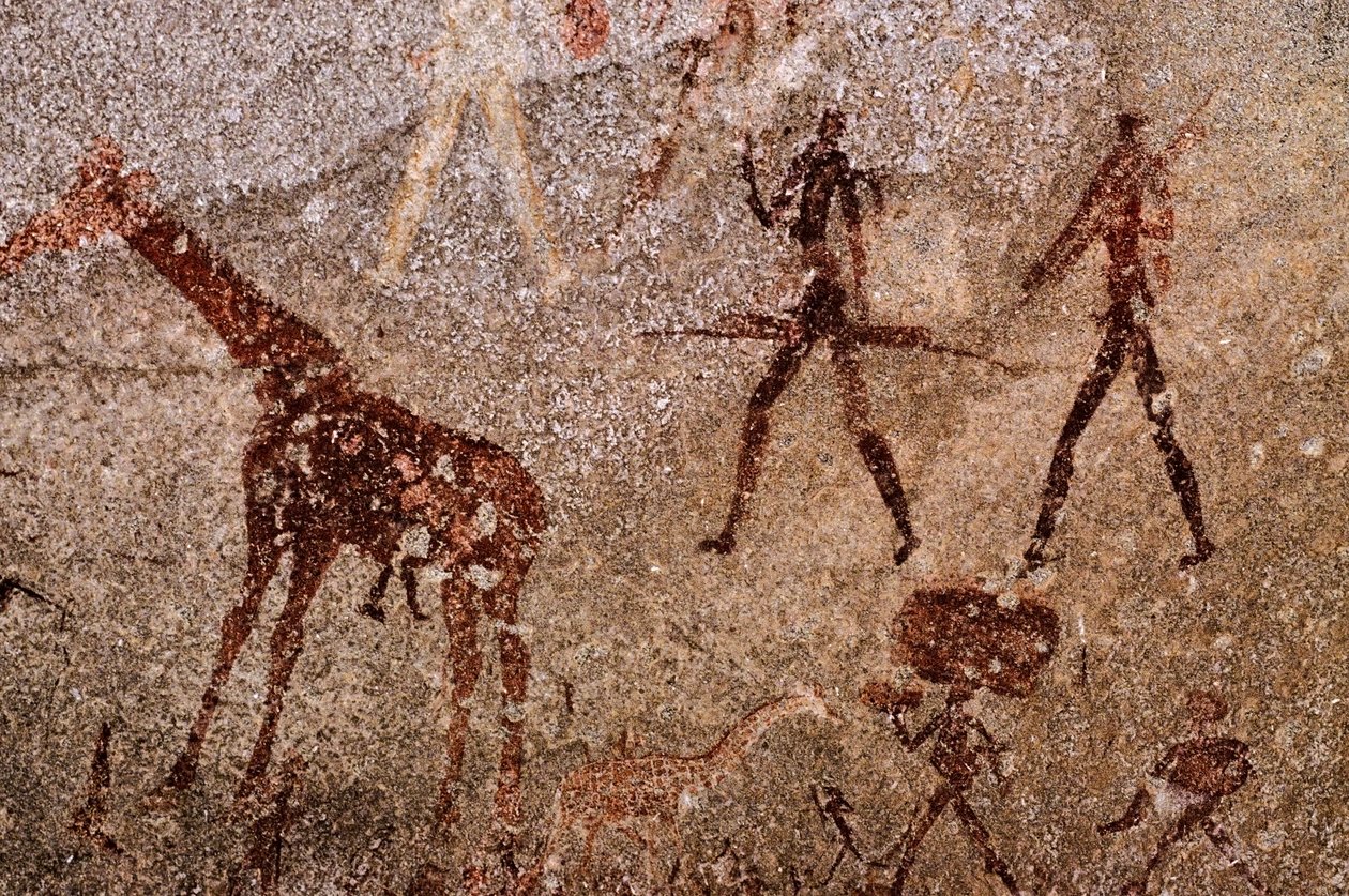 رسم سان (بوشمان) ، جنوب أفريقيا بواسطة غير معروف