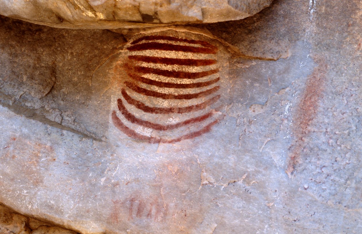 سان (بوشمان) لوحة صخرية ، سيداربورغ ، كيب الغربية بواسطة غير معروف