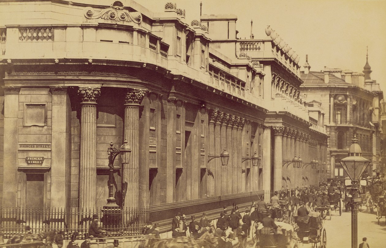 بنك إنجلترا ، لندن ، 1880 (صورة بني داكن) بواسطة غير معروف