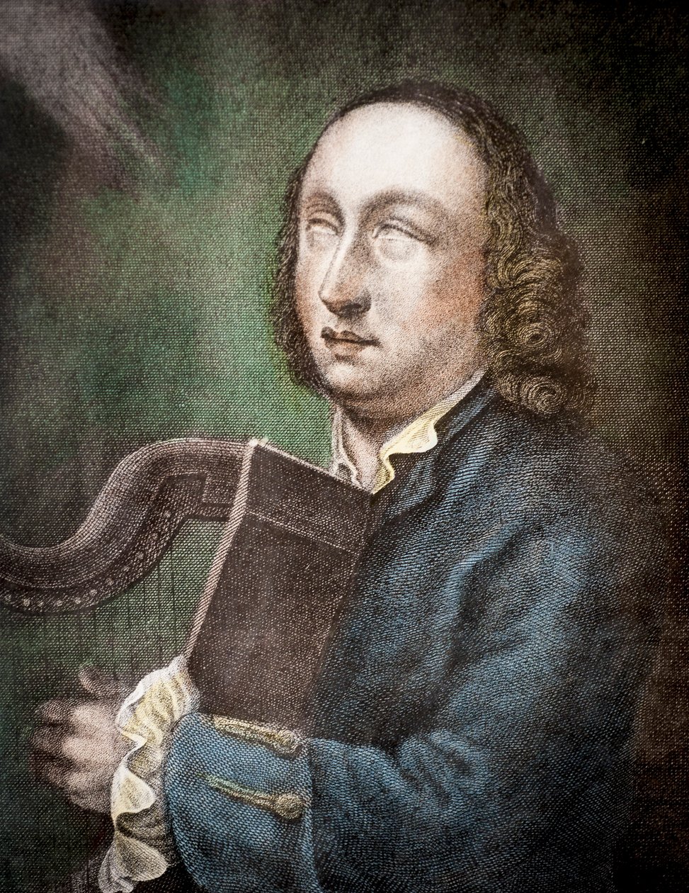 الأيرلندي الأعمى هارلب تورلو أو كارولان ، كارولان ، تورلوغ في سيربول؟ في (1670-1738) بواسطة غير معروف