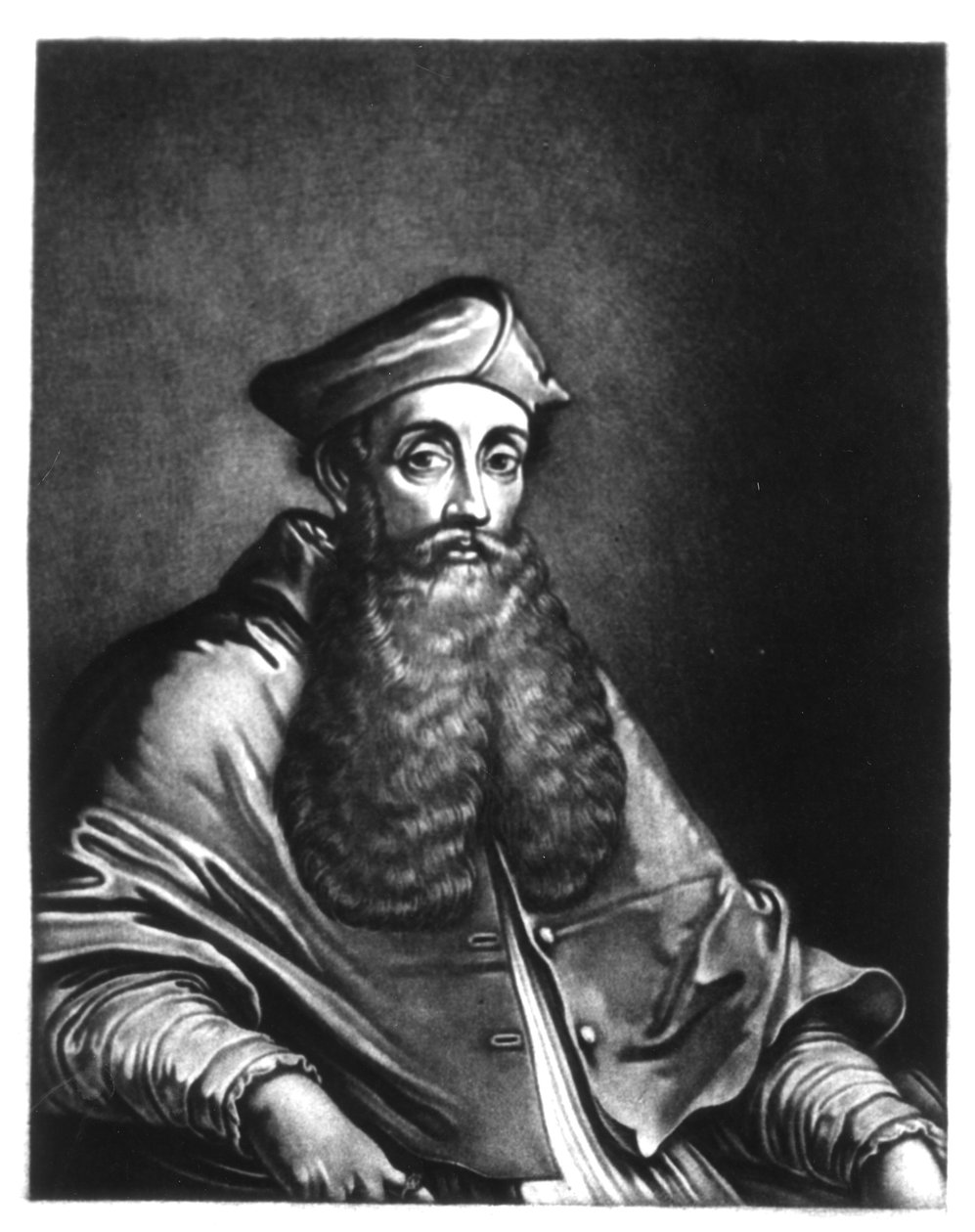 رسم ريجنالد بول (1500-58) من "صور الشخصيات اللامعة في التاريخ البريطاني" ، منقوش من قبل ريتشارد إيرلوم (1743-1822) وتشارلز تورنر (c.1773-1857) (mezzotint) بواسطة مدرسة اللغة الإنجليزية