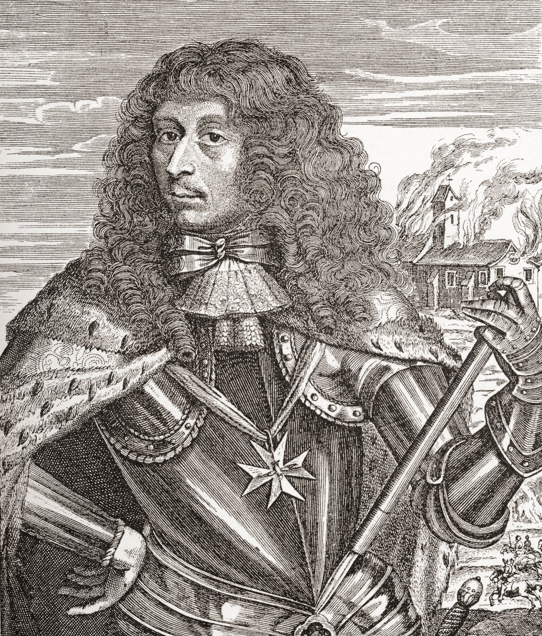 لويس دي بوربون ، أمير كوندي الملقب بـ Grand Condé ، 1621 1686. جنرال فرنسي. من Les Heures Libres تم نشره عام 1908. بواسطة المدرسة الفرنسية