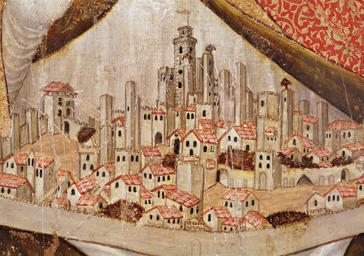 تفاصيل سان جيمينيانو ، c.1391 (درجة الحرارة على اللوحة) بواسطة Taddeo di Bartolo