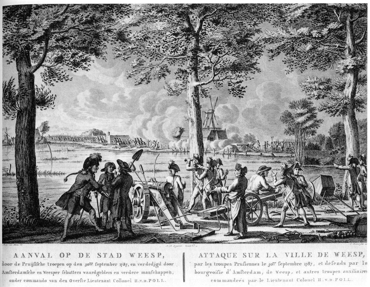هجوم بروسي على Weesp ، 1787 بواسطة غير معروف