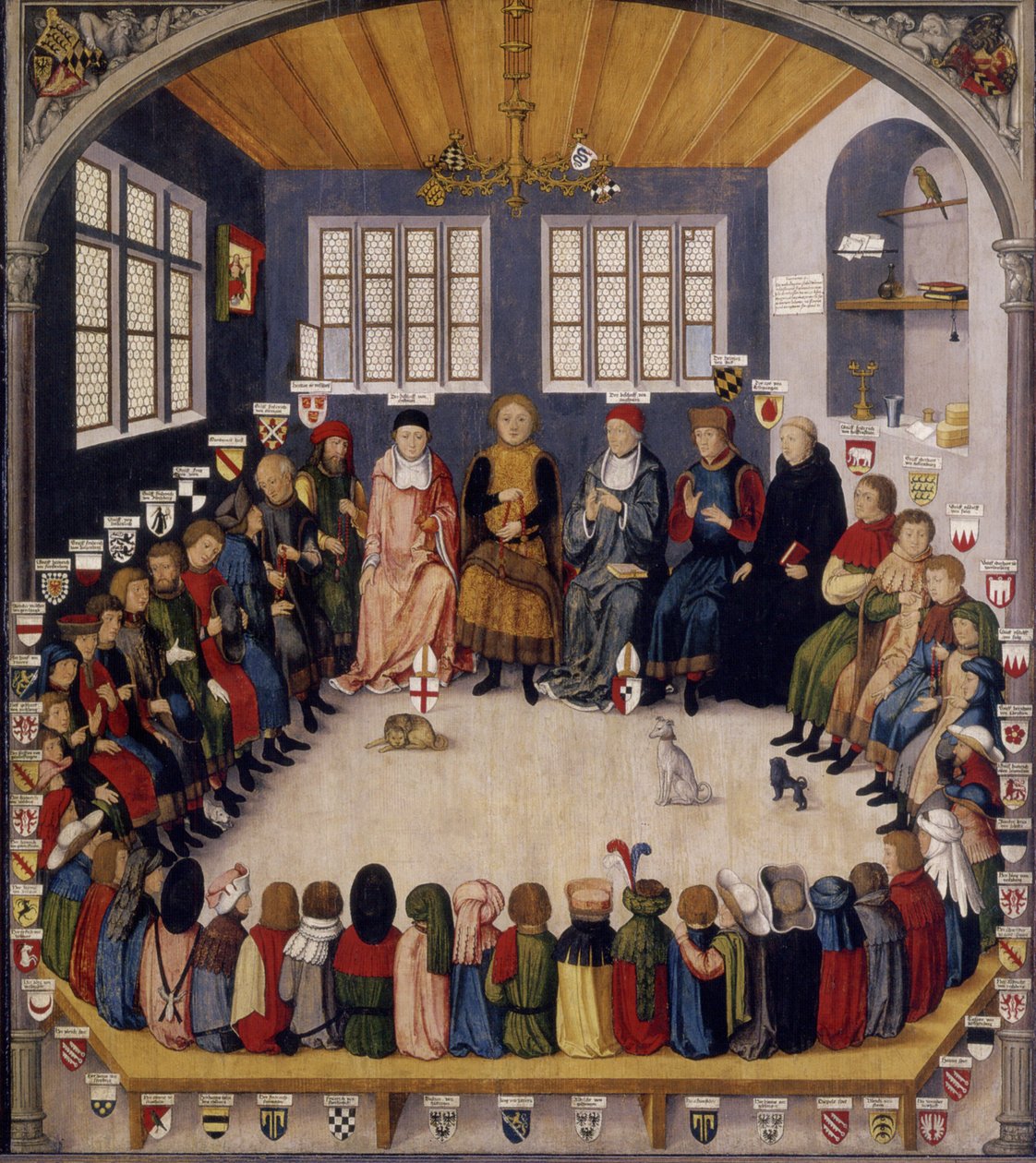 اجتماع مجلس الكونت إيبرهارد دي ميلدن (1392-1417) بواسطة غير معروف