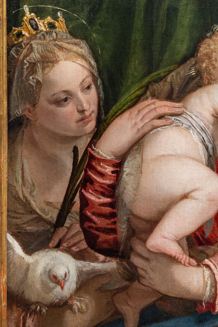 مادونا والطفل يسوع بين س. كاثرين من أليساندريا وبيتر ، بالتفصيل بواسطة (1528-158) فيرونيز