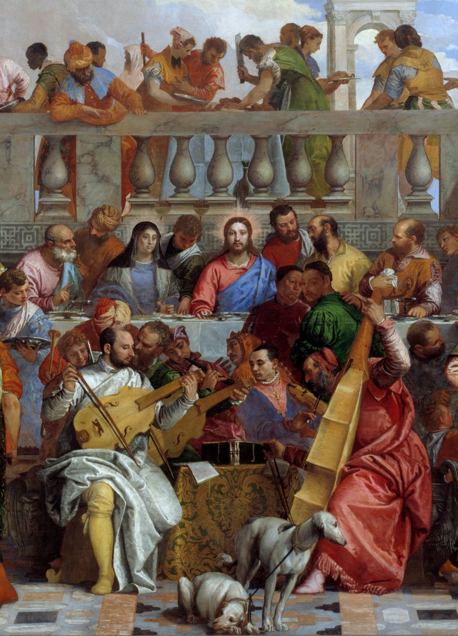 التفاصيل المركزية لـ "" Les Noces de Cana (حفل الزفاف في قانا) "لفيرونيز بواسطة فيرونيز