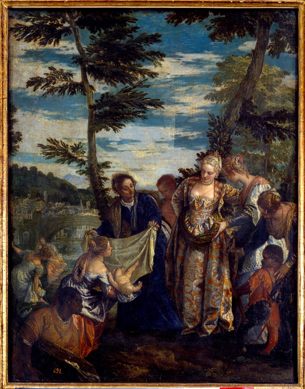 موسى يحفظ الماء. لوحة لباولو فيرونيز (1528-1588) بواسطة فيرونيز