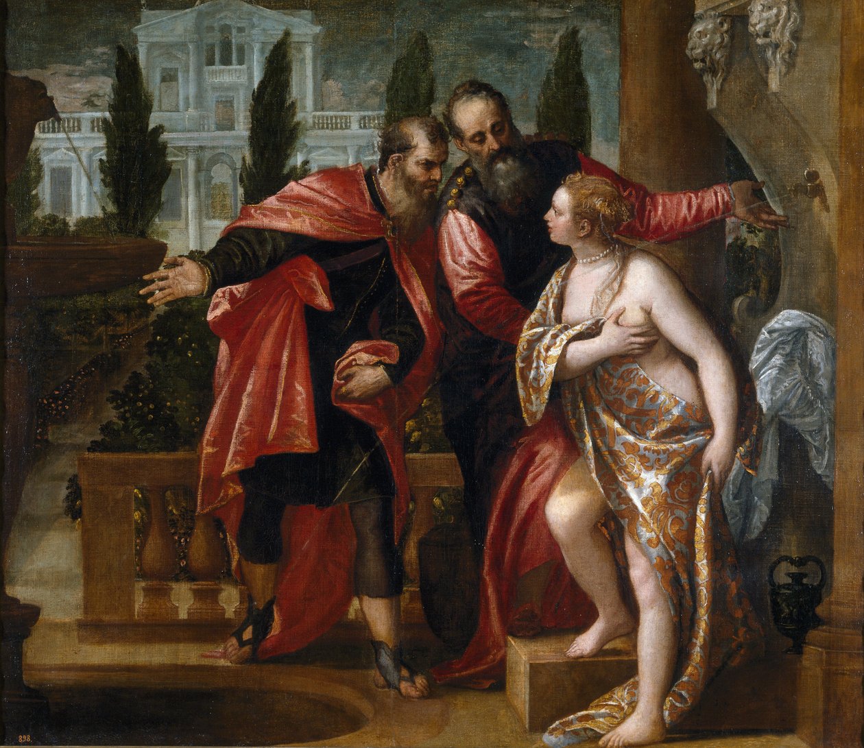 Suzanne et les vieillards - سوزانا والشيوخ - فيرونيز ، باولو (1528-1588) - ج. 1580 - ألوان زيتية على قماش - 151 × 177 - متحف ديل برادو ، مدريد بواسطة فيرونيز