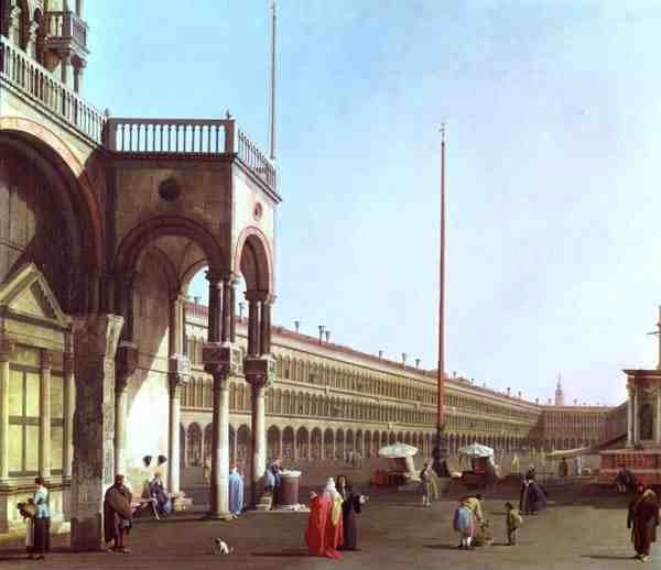 ساحة سان ماركو من قصر دوج (زيت على قماش) بواسطة كاناليتو