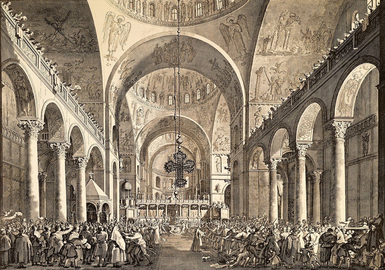 جيوفاني أنطونيو كانال، المعروف باسم كاناليتو (1697-1768) وجيوفاني باتيستا بروستولون (1712-1796)، نقوش لدوجي البندقية المنتخب حديثًا. إيطاليا بواسطة (1697-1768) كاناليتو