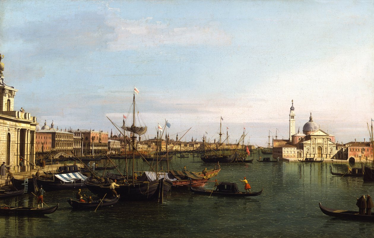 منظر البندقية: بازيليك سان جورجيو ماجوري (زيت على قماش) بواسطة (1697-1768) كاناليتو