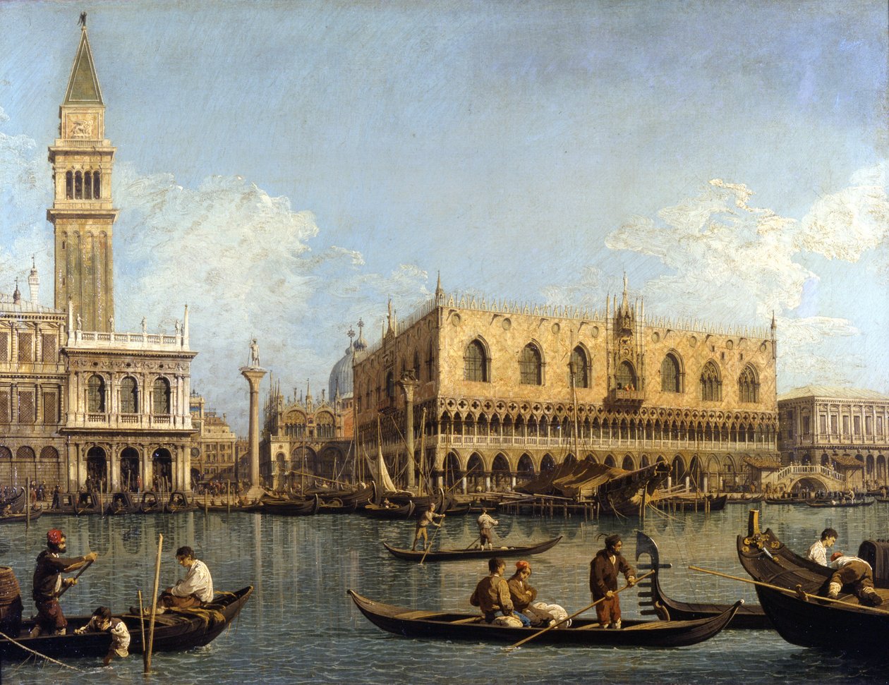 كاناليتو (1697 - 1768): منظر للقصر الدوقي في البندقية ميلان بيناكوتيكا دي بريرا بواسطة كاناليتو