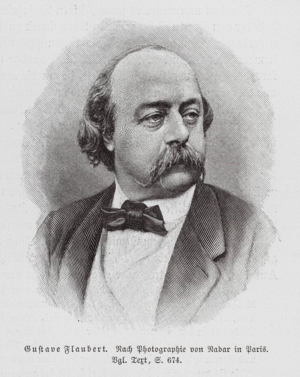 جوستاف فلوبير، روائي فرنسي (نقش) بواسطة (1820-1910) (بعد) نادار