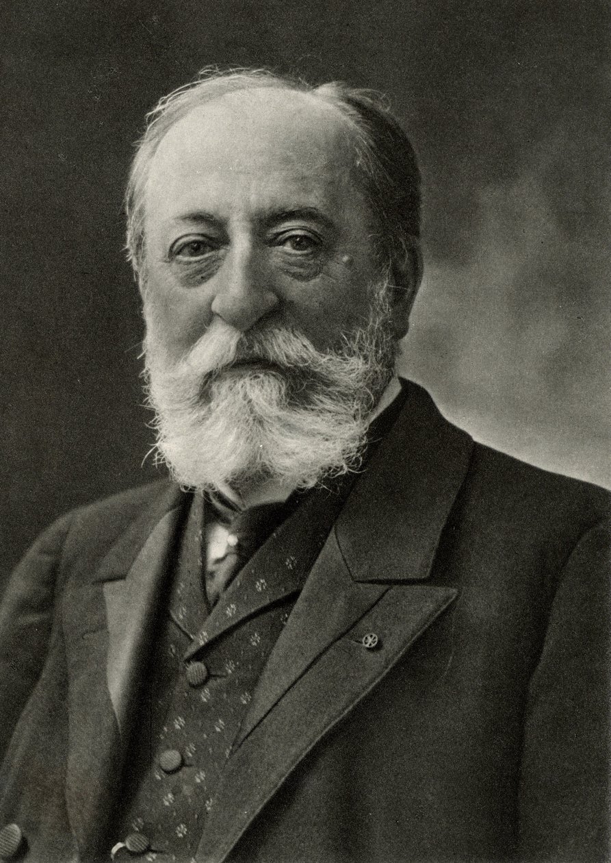 كميل سانت ساينز (سانت سان) (1835-1921) الملحن وعازف الأرغن الفرنسي (صورة بالأبيض والأسود) بواسطة (1820-1910) نادر