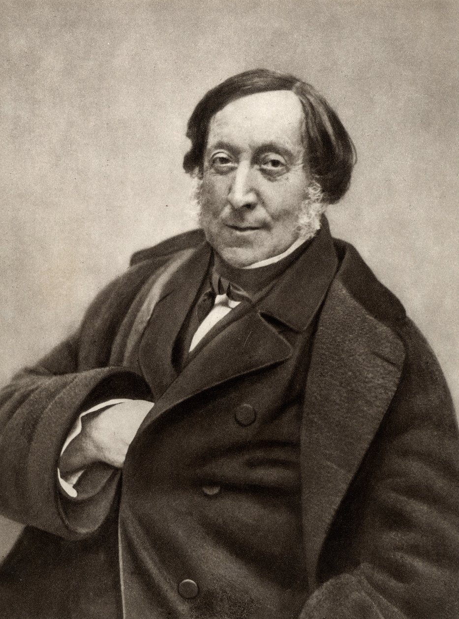 جيواتشينو (أنطونيو) روسيني (1792-1868) ملحن إيطالي. من صورة فوتوغرافية التقطها نادار ، اسم مستعار لغاسبارد فيليكس تورناشون (1820-1910). بواسطة (1820-1910) نادر
