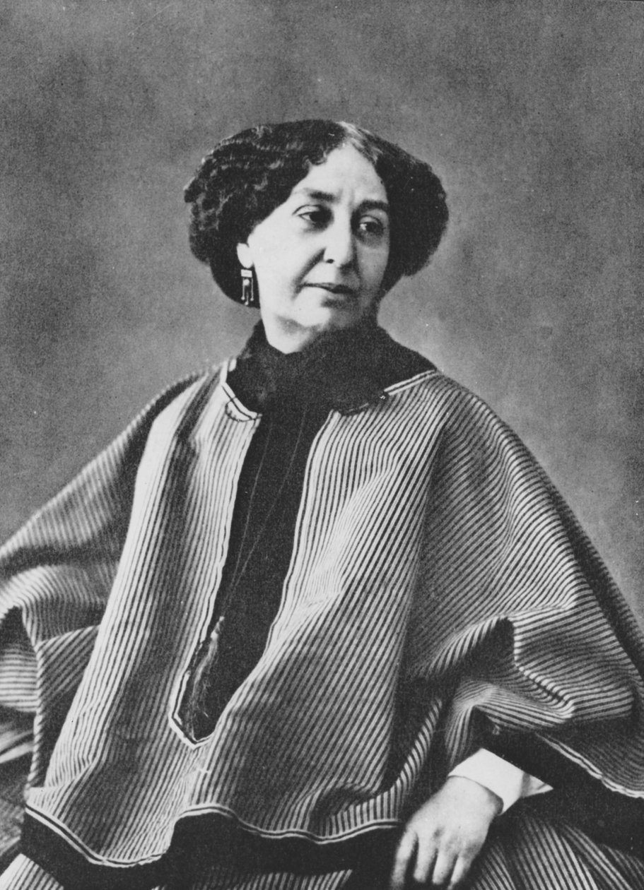 جورج ساند (Aurore Dupin ، Baronne Dudevant) (1804-1876) ، كاتب فرنسي ، تصوير نادر حوالي عام 1865 بواسطة نادار