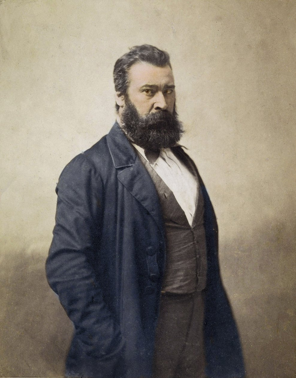 جان فرانسوا ميليت (1814-1875) الرسام الفرنسي ج. 1870 صورة من قبل Nadar - التلوين الرقمي - Portrait de Jean-Francois (Jean Francois) Millet (1814-1875) ، رسام ، نقاش. صورة نادار. القرن ال 19 بواسطة نادار