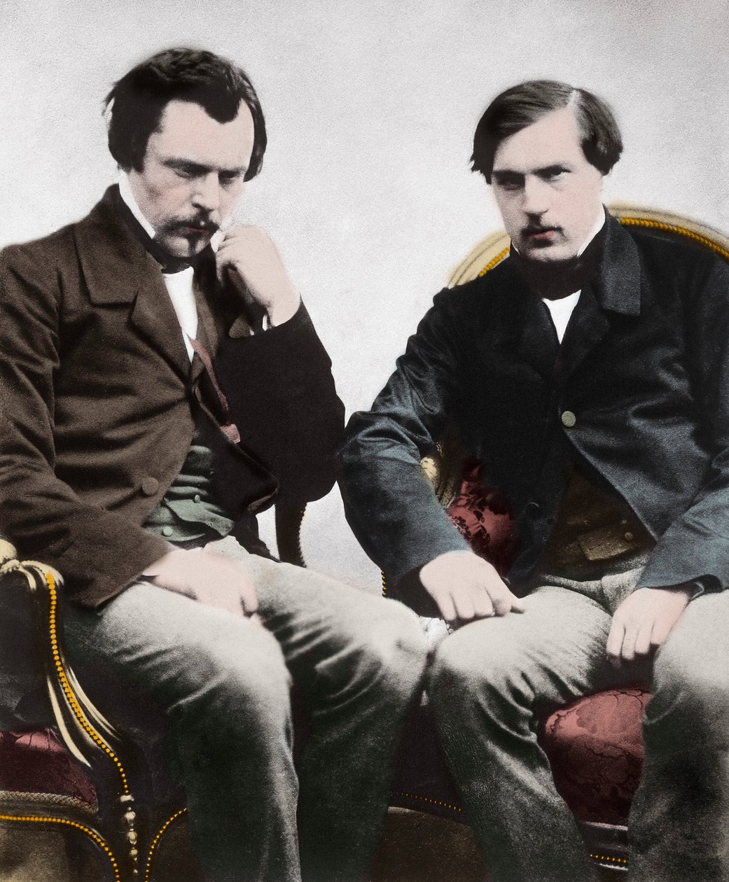 الأخوان إدموند (1822-1896) وجول (1830-1870) من غونكور ، كاتبان فرنسيان ، بقلم Nadar - Les freres Edmond de Goncourt (1822-1896) et Jules de Goncourt (1830-1870) نقاد أدبيون وكتاب فرنسيون بقلم غاسبارد فيليكس تورناشون الملقب فيليكس نادار بواسطة نادار