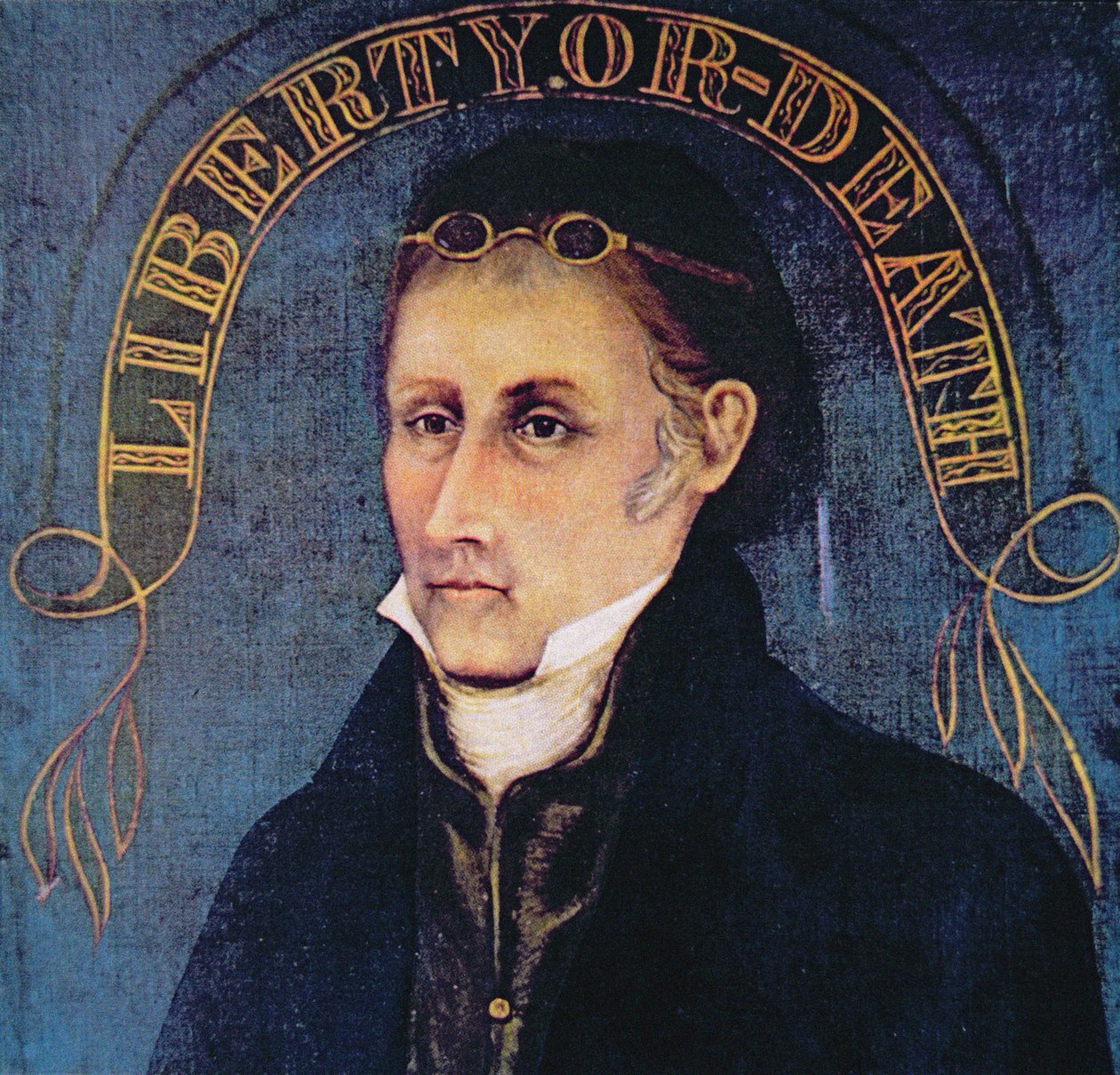 Patrick Henry, depicted with the legend 
