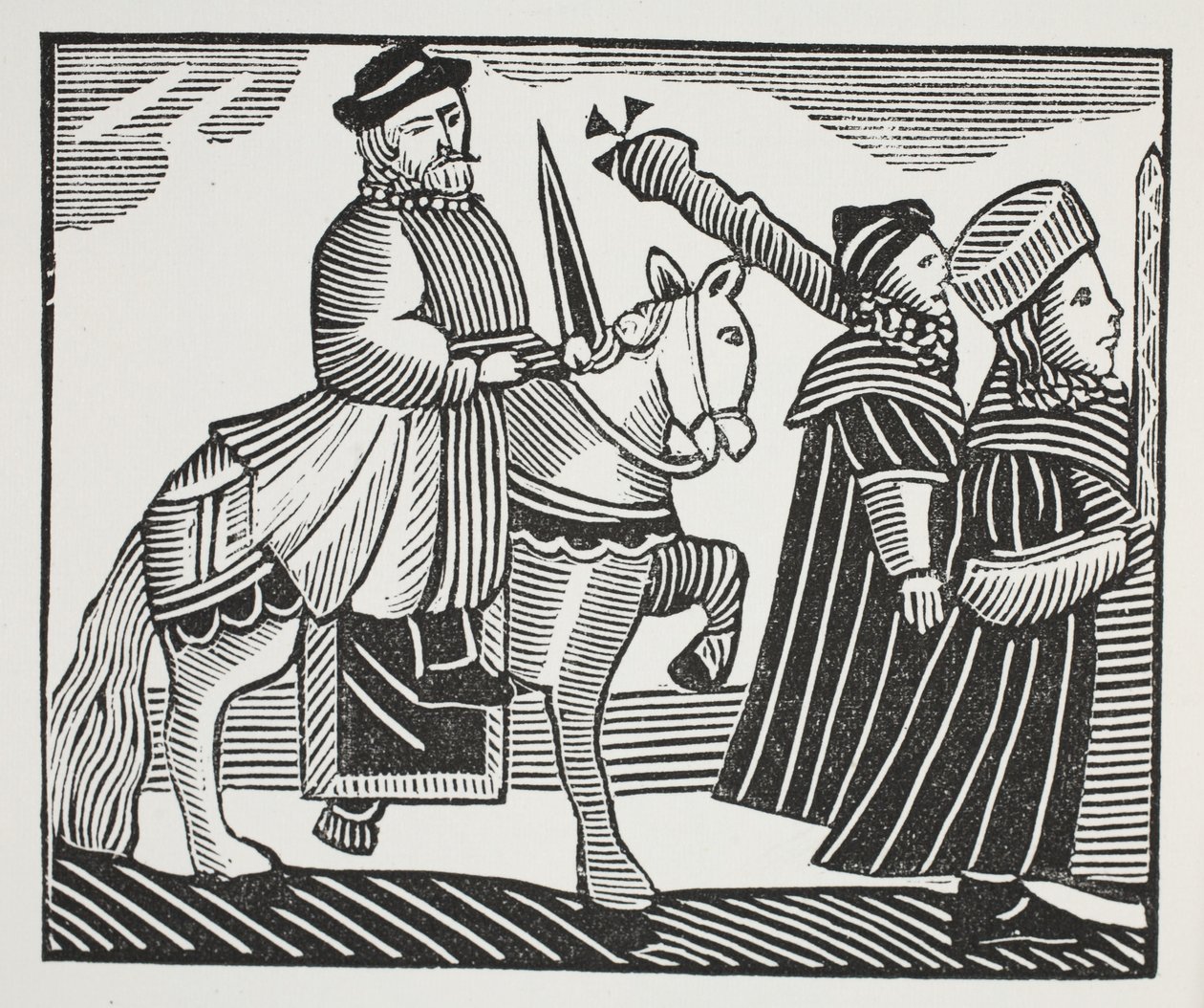 تاريخ وات تايلر وجاك سترو ، رسم توضيحي من "Chap-books of the Eighteenth Century" بقلم جون أشتون ، حانة. 1882 (ليثو) بواسطة (بعد) المدرسة الإنجليزية