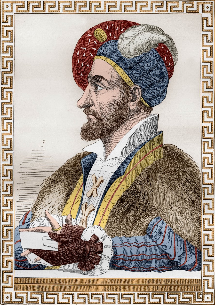 تشارلز الثالث دوق بوربون ، المعروف باسم كونيتابل من بوربون (1490-1527) المتصل بفرنسا في 1515-1521 ، ثم دخل في خدمة تشارلز كوينت ، نقشًا بعد غينيير من كتاب "Francois1er" بقلم De Lescure بواسطة (بعد) المدرسة الفرنسية