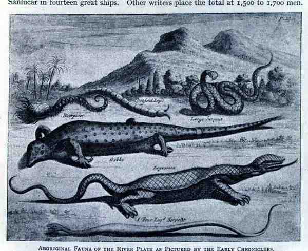 حيوانات السكان الأصليين كما صورها المؤرخون الأوائل في 'Nieuhoff's Voyages' ، حانة. في القرن السابع عشر ، من كتاب "رومانسية النهر ، المجلد الأول" بقلم دبليو إتش كويبل بواسطة (بعد) المدرسة الألمانية