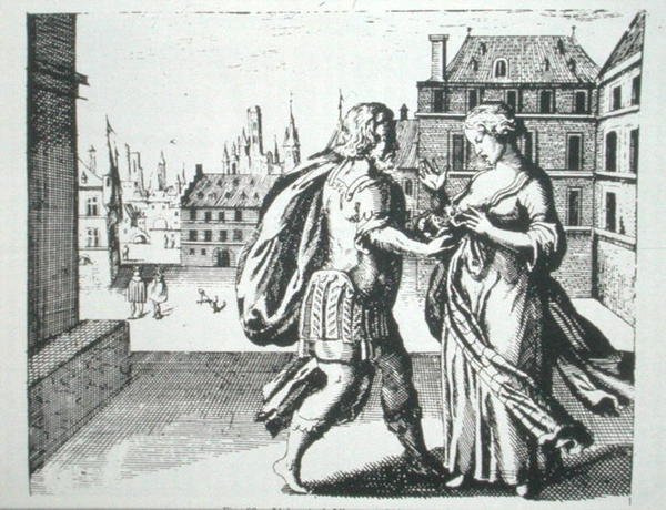 محادثة سرية ، مأخوذة من 'Azoth' بقلم Basil Valentine (1659) موضحة في تاريخ السحر الذي نُشر في أواخر القرن التاسع عشر (litho) بواسطة (بعد) المدرسة الألمانية