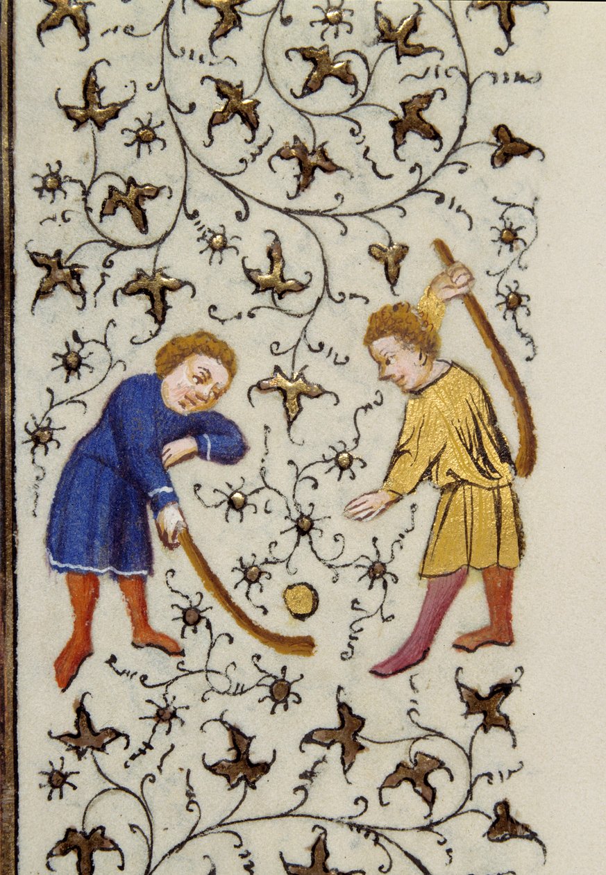 لعبة عفريت من صفحة واحدة تفاصيل من مخطوطة "Les Tres Riches Hours du Duke Francois de Guise" التي أضاءها سيد Boucicaut. القرن ال 15. متحف كوندي ، شانتيلي بواسطة (وورشة عمل) Boucicaut Master