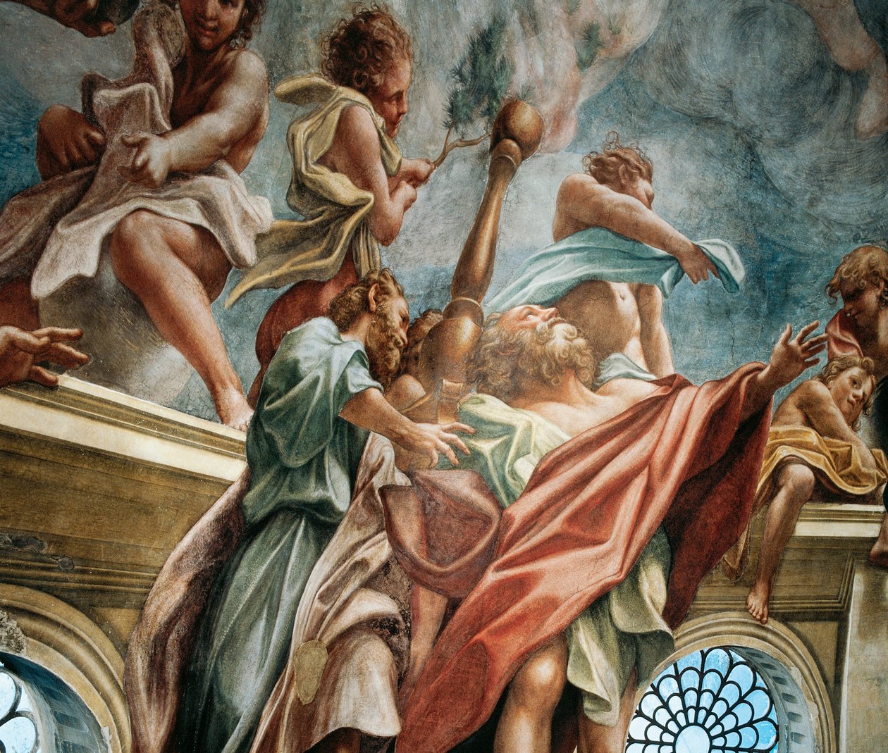 Apostle, detail from Assumption of Virgin بواسطة (1489-1534) كوريجيو