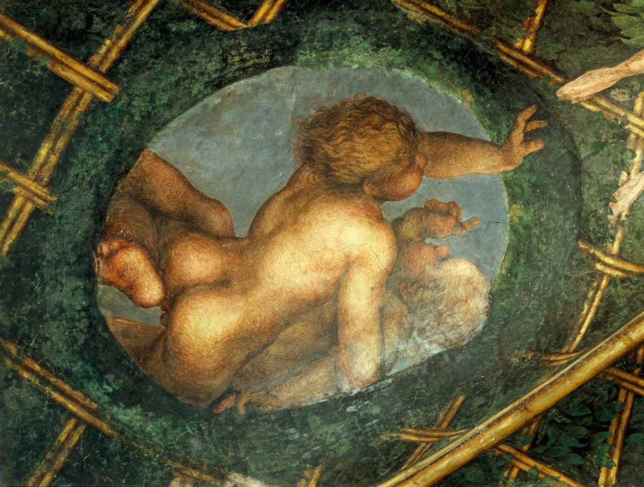 Ovate with cherubs, detail of decoration from St. Paul