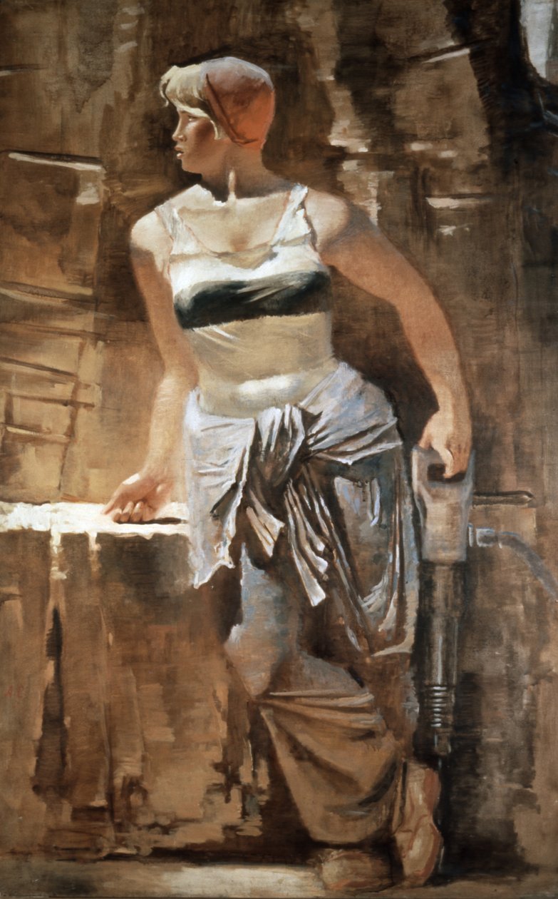 فتاة: مترو باني 1937 لوحة بواسطة أ ، ساموخفالوف (1894-1971) ، الواقعية الاشتراكية. بواسطة غير معروف