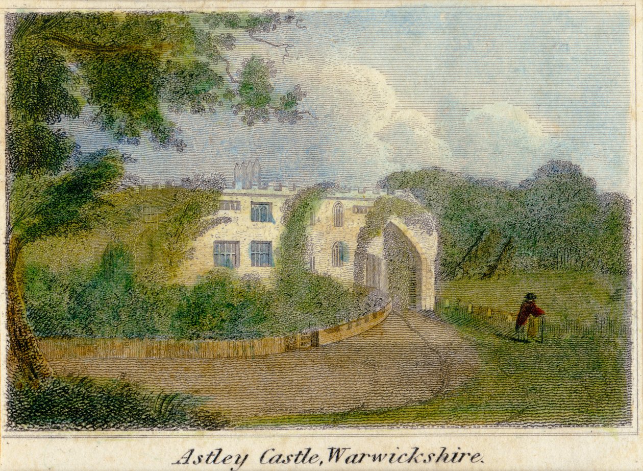 قلعة Astley ، وارويكشاير ، c.1830 بواسطة غير معروف