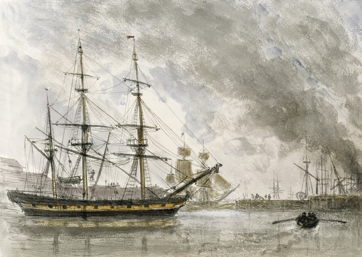 تاجر مجاني من Barque ، William Crotch. بواسطة غير معروف