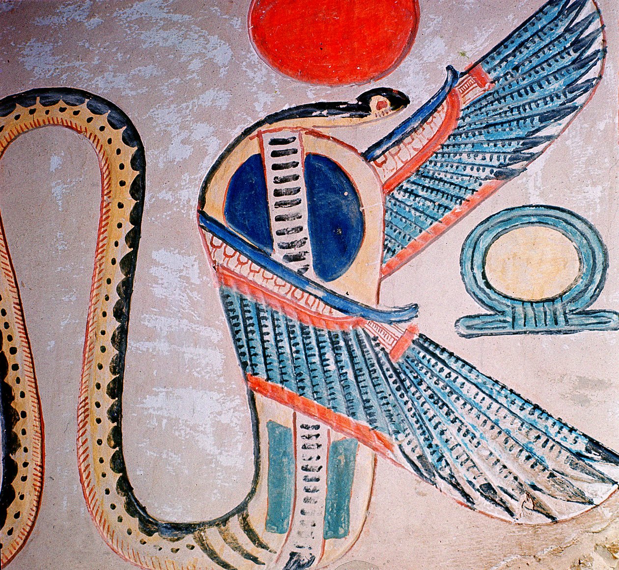 كوبرا إله مصري (لوحة جدارية) بواسطة غير معروف