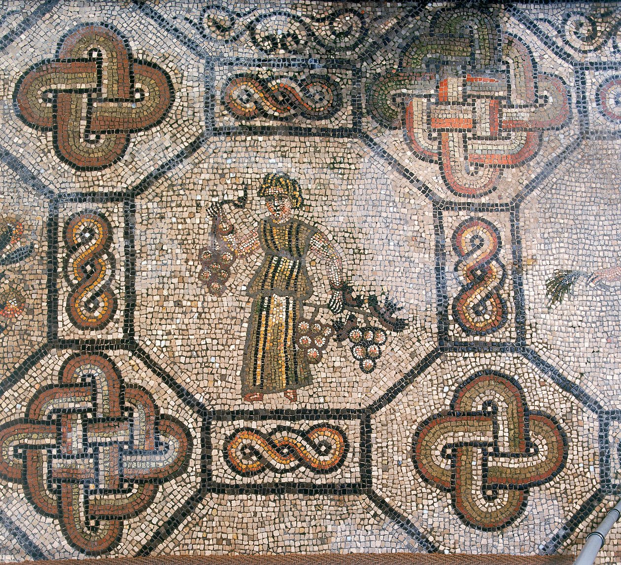 تفاصيل أرضية الكنيسة المسيحية الأولى في Aquileia ، أوديني بواسطة غير معروف