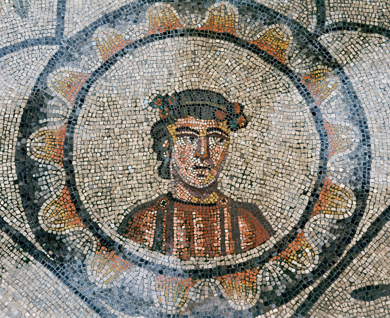 تفاصيل أرضية الكنيسة المسيحية الأولى في Aquileia ، أوديني بواسطة غير معروف