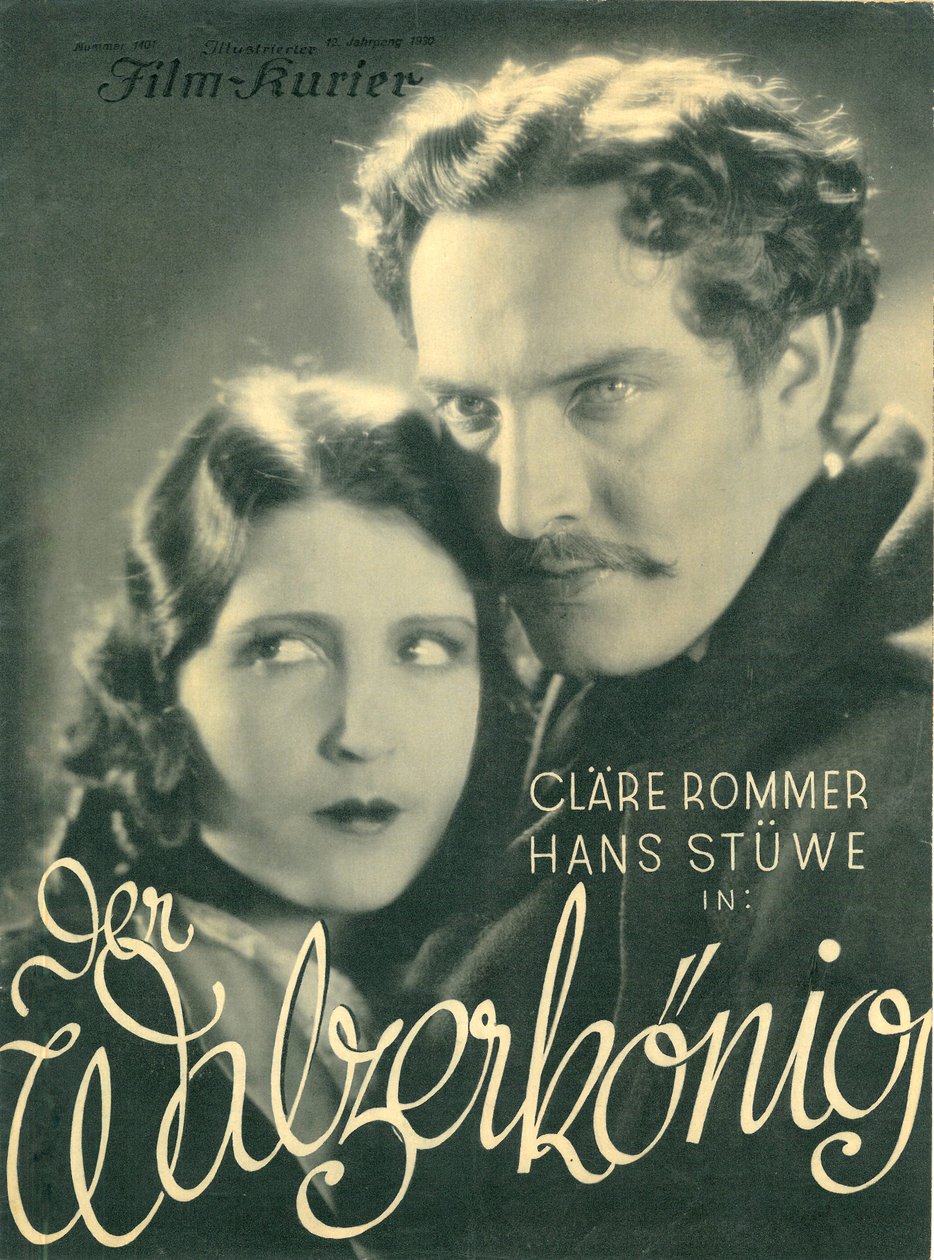 ملصق فيلم لـ Kurier Der Walzerkonig (ملك الفالس) ، 1930 بواسطة غير معروف