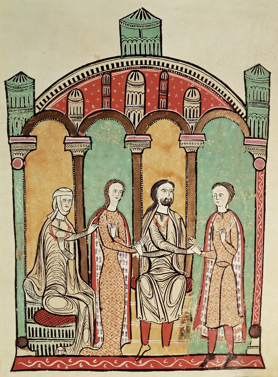 Liber Feudorum: مشهد الزواج (Anon) ، المدرسة الإسبانية في القرن الثاني عشر بواسطة غير معروف