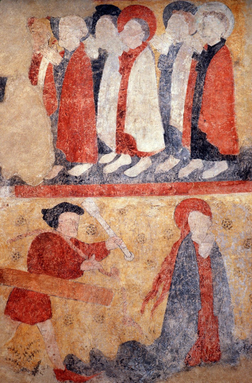 Loire Atlantique N * 079 - St-Sulpice des Landes - كنيسة تعرف باسم "المدينة القديمة" - لوحة جدارية للقرن الخامس عشر بواسطة غير معروف