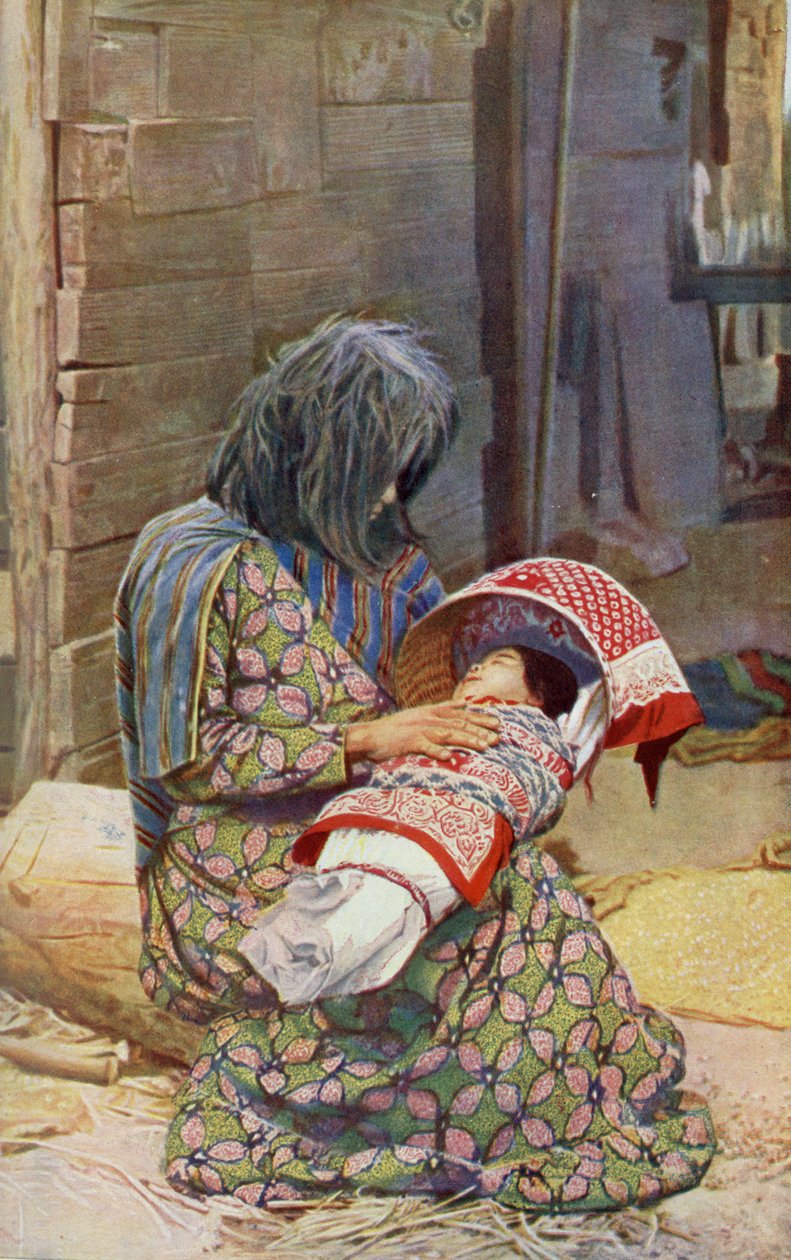 شمال امريكا. سرير محمول من قبيلة يوما. 1920 بواسطة غير معروف