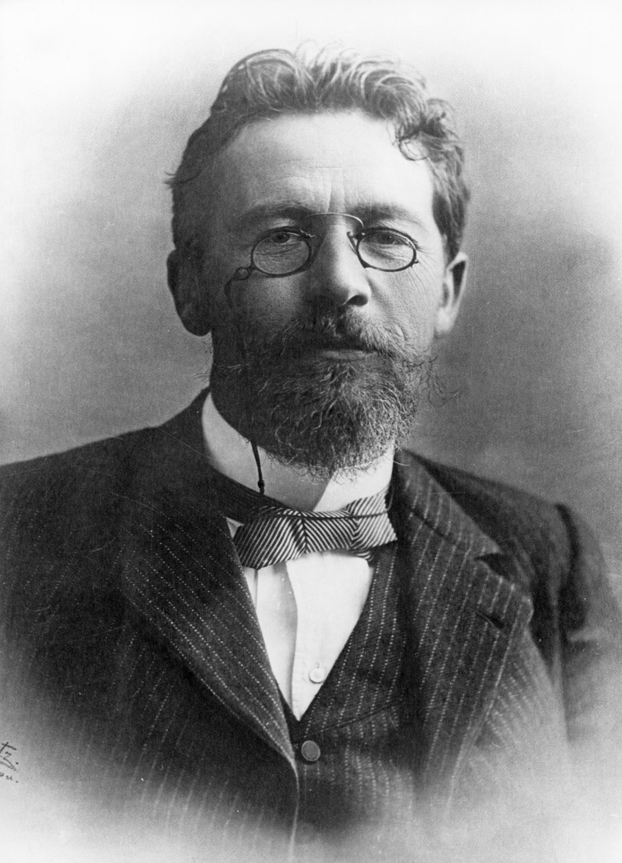 صورة لأنطون تشيخوف ، الكاتب الروسي والكاتب المسرحي ، 1900. بواسطة غير معروف