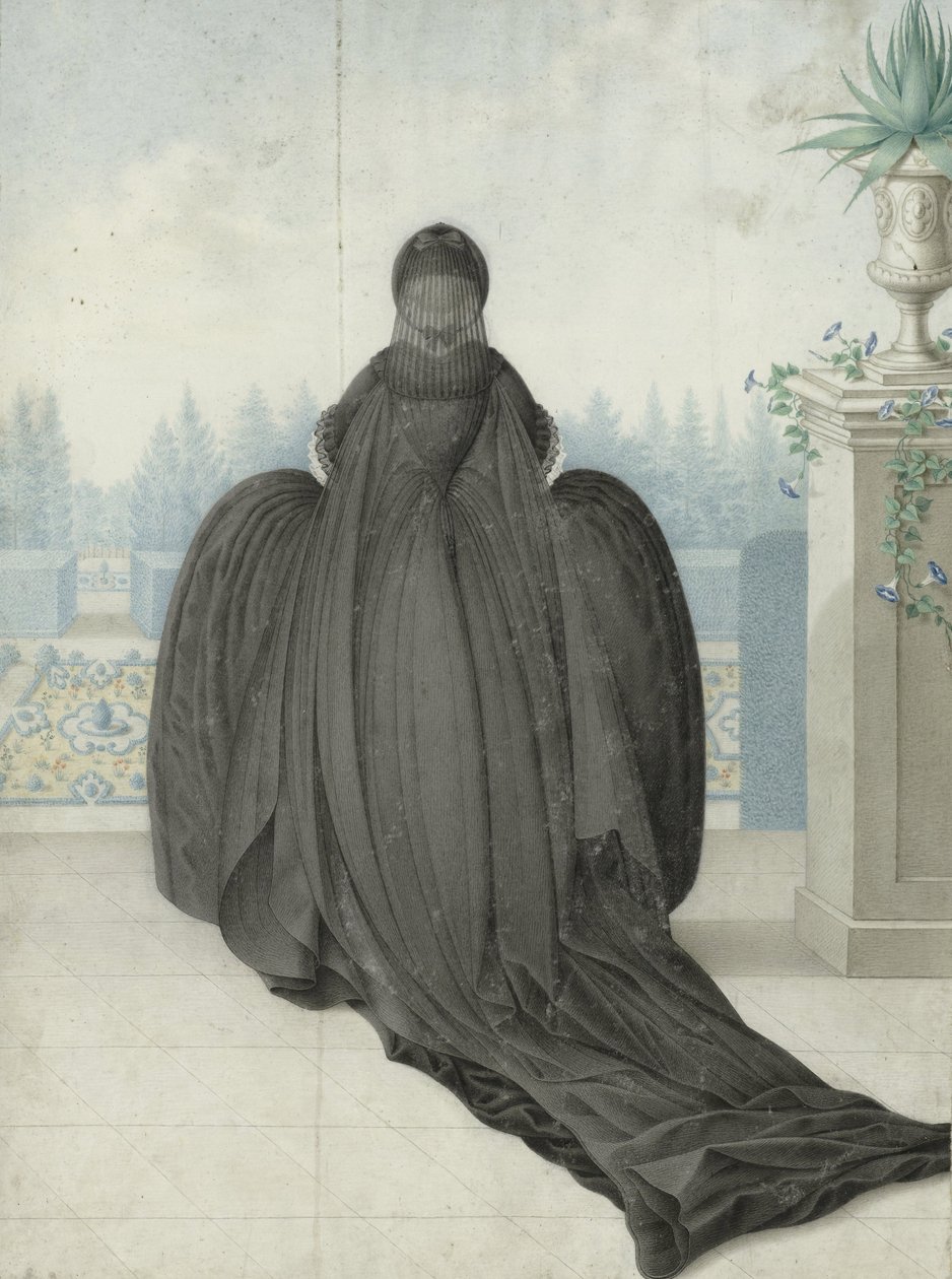 صورة لماريا تيريزا من النمسا ، c.1765-80 (ألوان مائية على ورق) بواسطة غير معروف