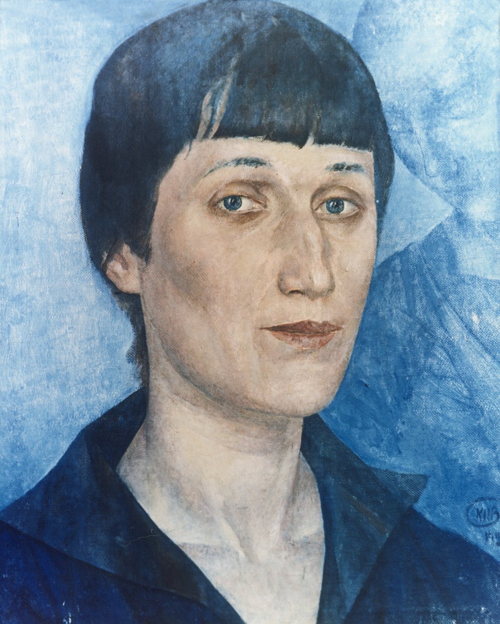 صورة للشاعرة الروسية آنا أخماتوفا (1888-1966) بقلم بتروف فودكين ، 1922. بواسطة غير معروف