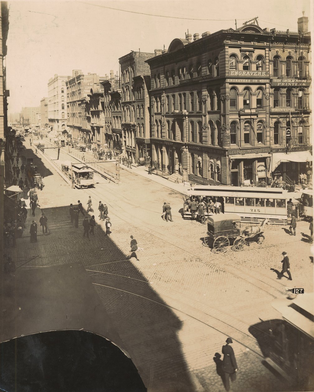 شارع لاسال ، شمال شارع راندولف ، 1890 بواسطة مصور أمريكي